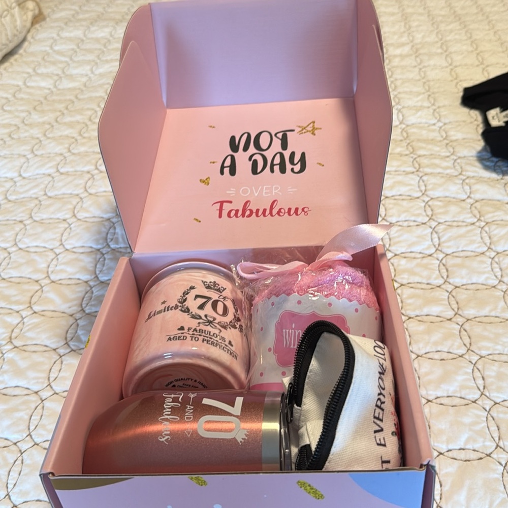 Pink 70th Birthday Gift Box